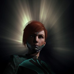 Miner inside her portrait