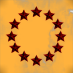 Red Stars On Yellow Background Inc.