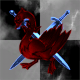 Angry Red Goose with Metal Beak