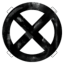 Black Cross in Black Circle