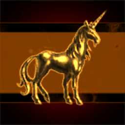 Golden Bronze Random Unicorn Style logo