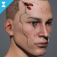 Men's 'Eico Redarc XVI' Facial Augmentation icon